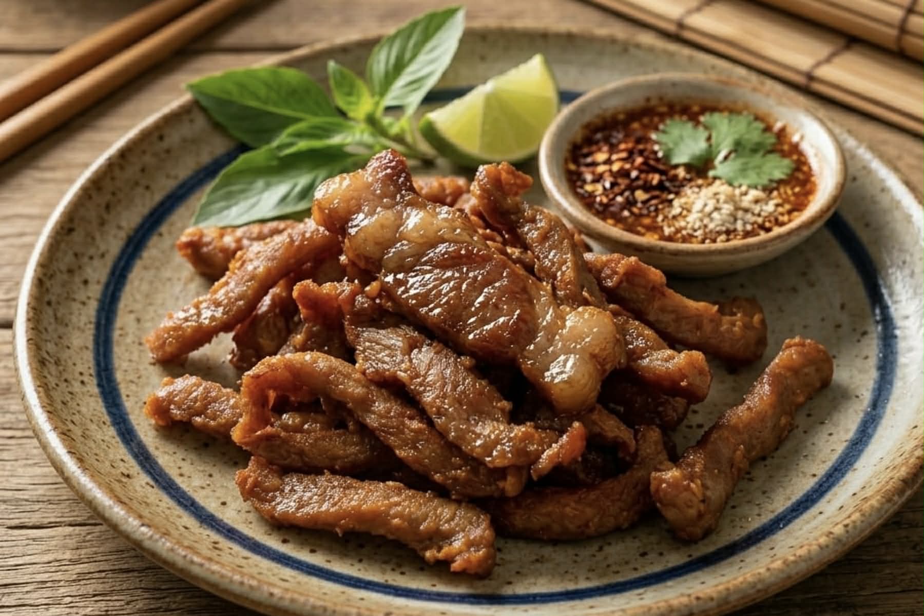 หมูแดดเดียว สันคอ